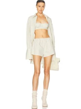 Helsa NWOT Pinstripe Poplin House Short
